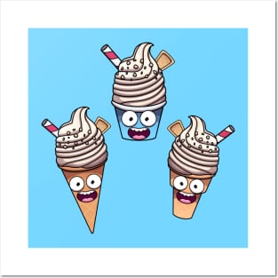Cute Whipped Ice Cream Posters and Art